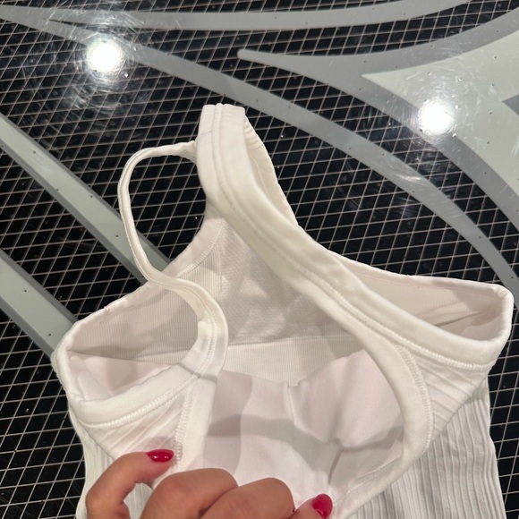 White Ribbed Tank Top - Picture 5 of 5